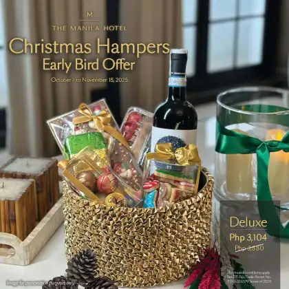 Includes festive favorites like Food for the Gods, Fruitcake, Christmas Cookies, Dark Chocolate Postcard, Christmas Chocolate Balls, and a bottle of red wine