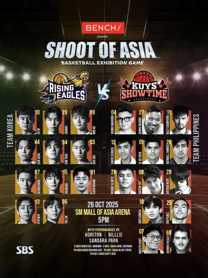 The two teams facing off at the "Shoot of Asia" exhibition match
