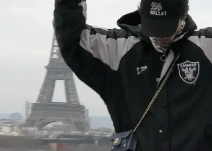 Timothée Chalamet in performative male outfit in Paris