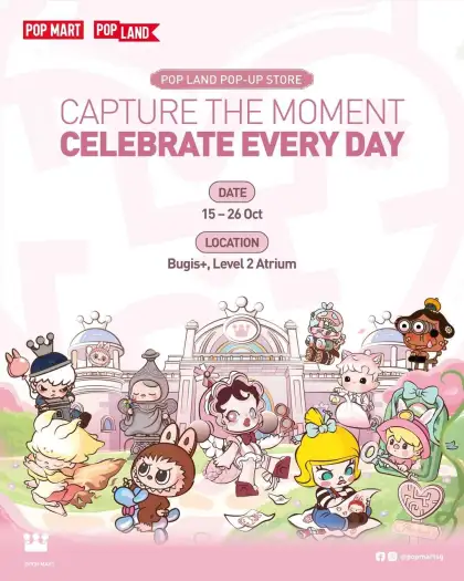 Official poster of the POP LAND pop up in Singapore