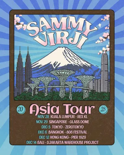 Official poster of Sammy Virji's Asia tour