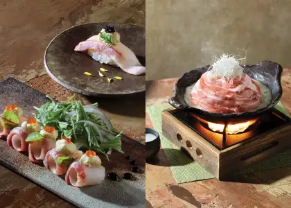 Smoked hiramasa and Itsukaichi Pork Hot pot