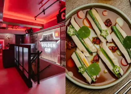 Golden Gip interior and food