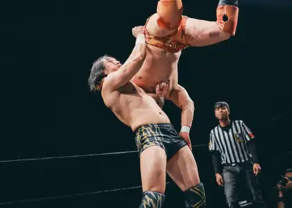 Bitman at a wrestling match