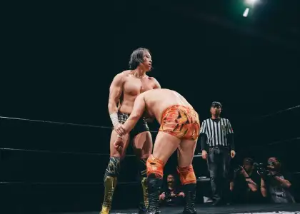 Bitman at a wrestling match