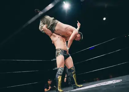 Bitman at a wrestling match