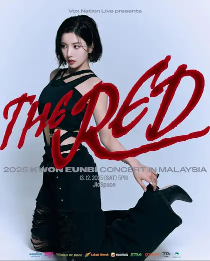 Official poster for Kwon Eunbi's "THE RED" Tour in Malaysia