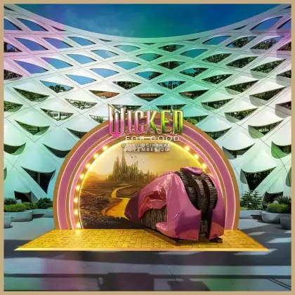 Artist rendition of the Emerald City Express photo spot