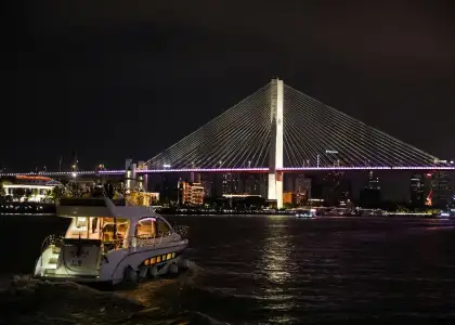 Shanghai Bund skyline nighttime view
