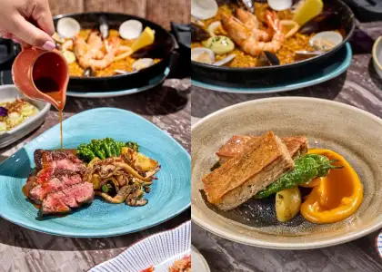 15-day dry-aged Wagyu bavette and suckling pig