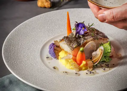 Baked Chilean sea bass