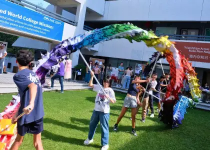 LPCUWC students with their works