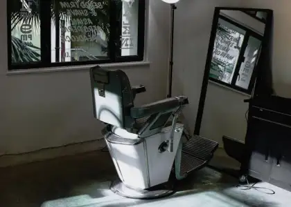 Cave Barbershop interior
