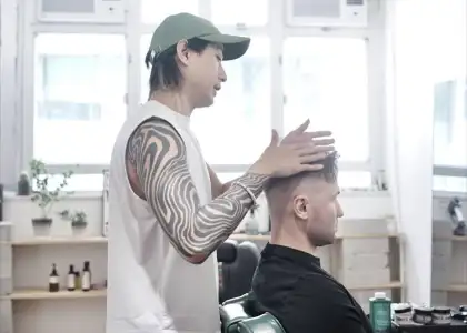 COSMOS Barbershop Interior