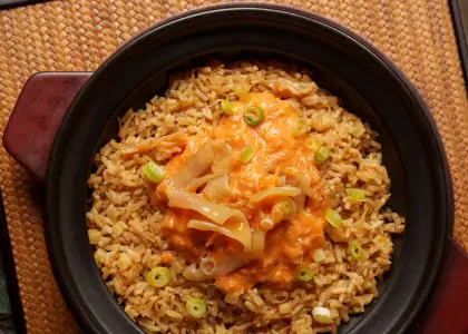 Braised rice with hairy crab
