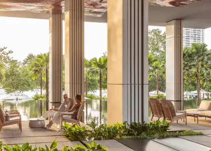 Interiors of the Four Seasons Hotel Bangkok at Chao Phraya