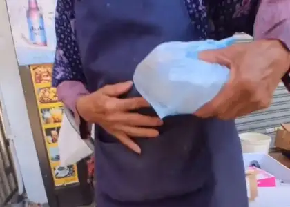 Screenshot of her reel, where she distributed meals to those in need