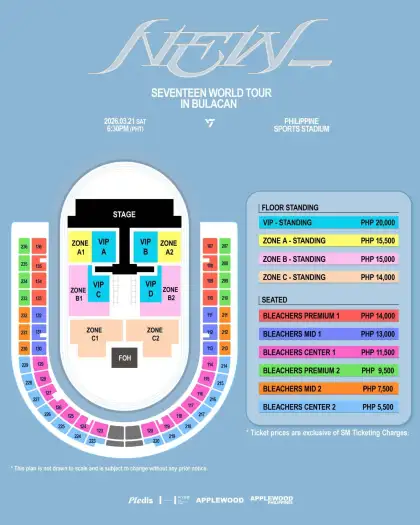 Ticket prices and seat plan for "NEW_" World Tour