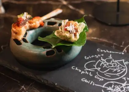 An appetizer from the new experience menu