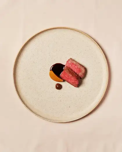 A5 Wagyu. Pumpkin. Ferments