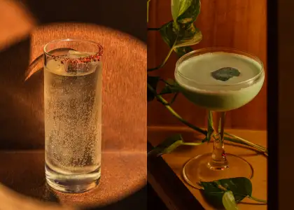 Two cocktails from Offtrack