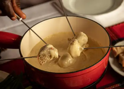 A fondue being shared
