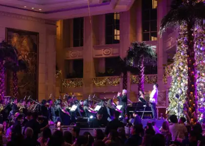 A performance at The Christmas Concert at the Pen