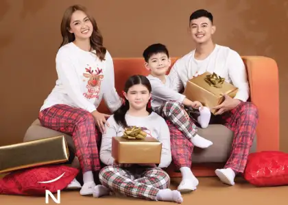 A family posing for a picture