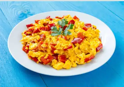 scrambled eggs rice