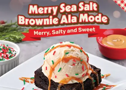 Shakey’s Merry Sea Salt Brownie Ala Mode