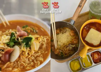 A bowl of ramyun and a meal