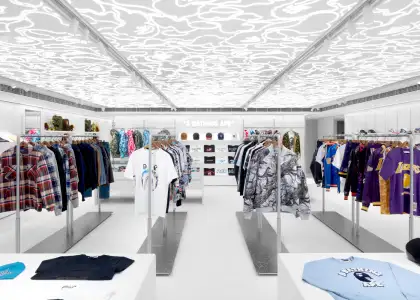 A look into the all-white store of BAPE®