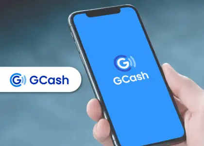 GCash app on phone