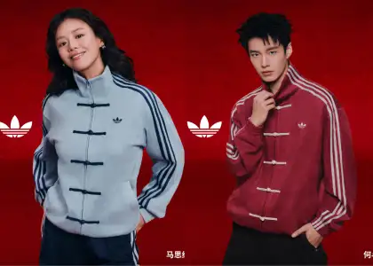 The viral Tang Jackets in Light Blue and Red