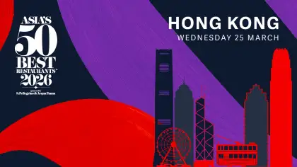 Announcement poster for Asia's 50 Best Restaurants 2026