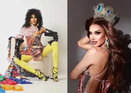 Two looks from one drag queen