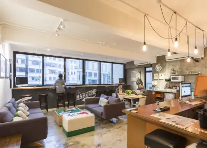 Photo of the social lounge at The Mahjong