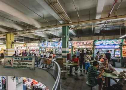 A photo of a Hawker Center in Singapore