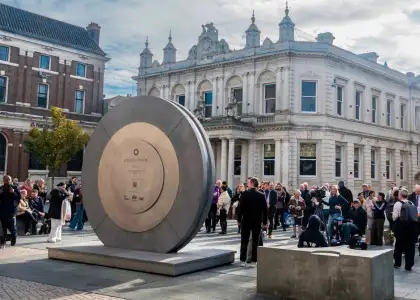 A portal sculpture in the UK