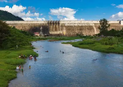 A view of the Khun Dan Prakarn Chon Dam