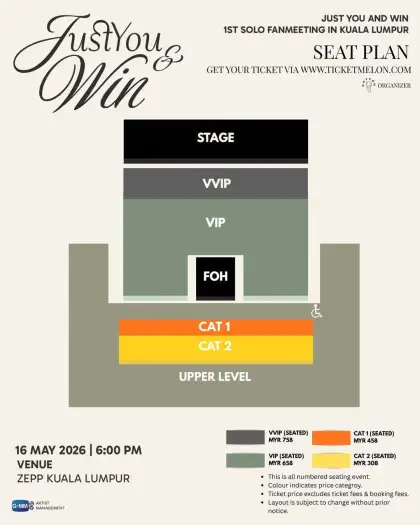 Official seat plan for the fanmeet