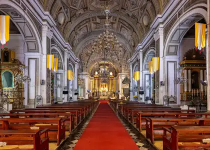 A photo of the San Agustin Church interior