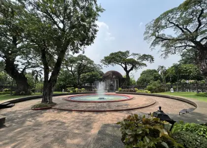 A photo of a fountain in Paco Park