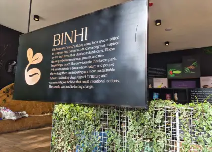 A look into the park's sustainability wall