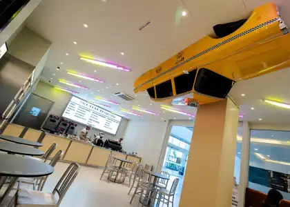 A photo of an Americana concept cafe