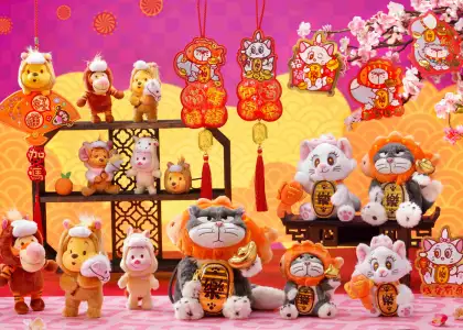 A photo of Disney characters merchandise