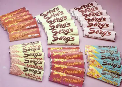 A photo of Serge's chocolate bars