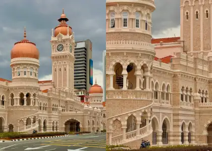 A historic building with Moorish-inspired architecture