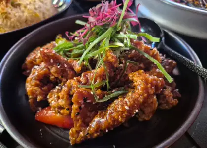 A typical Chinese dish with chicken tenders