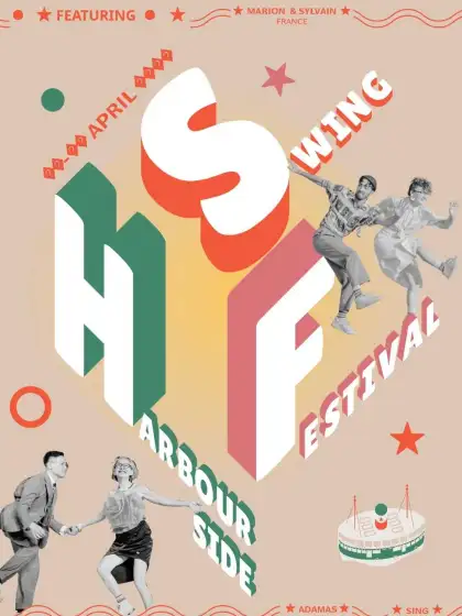 Official poster for Harbourside Swing Fest 2026